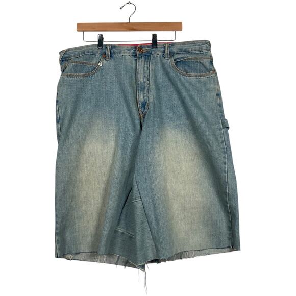 Vintage Indigo Red Denim Shorts 40 - Picture 1 of 7